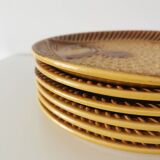 Set of 6 Vintage Fish Plates Set: 1970s KIL Yugoslavia Retro Serving Dishes