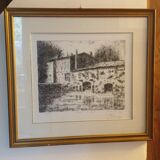 Framed lithograph