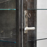 Polished iron medical cabinet, 1930s