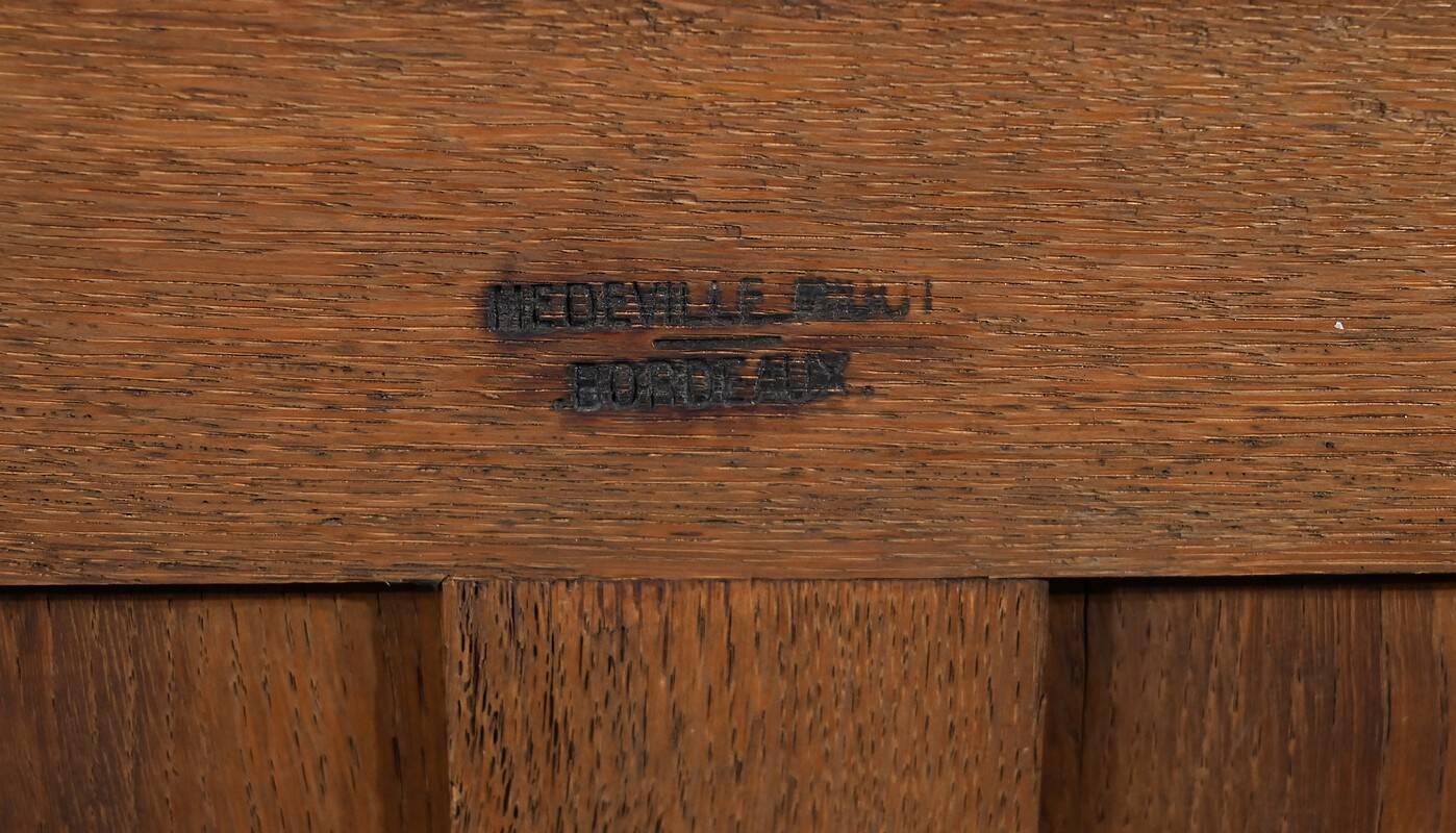 Sauteuse chest of drawers in solid mahogany, Louis XV style – Late 19th century