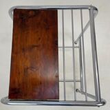 Functionalist chrome & wood table, 1950's