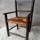 Fauteuil ancien paillé enfant vintage