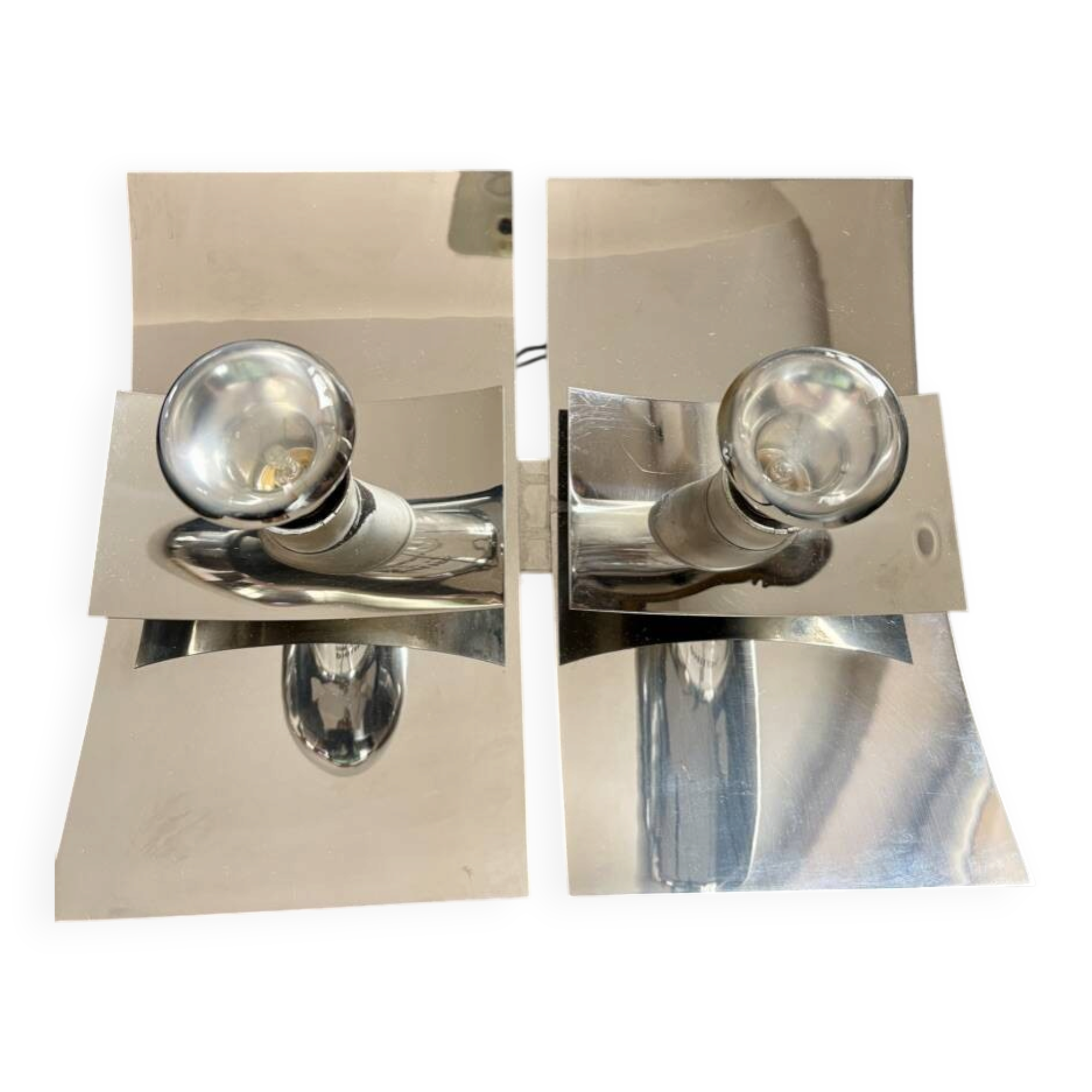 Vintage 1970s Space Age-style wall lamp