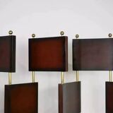 Vintage screen in wood and brass