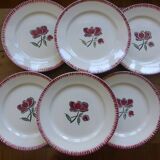 6 assiettes plates vintage de Badonviller 200825