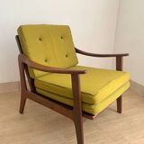 Scandinavian armchair in solid teak