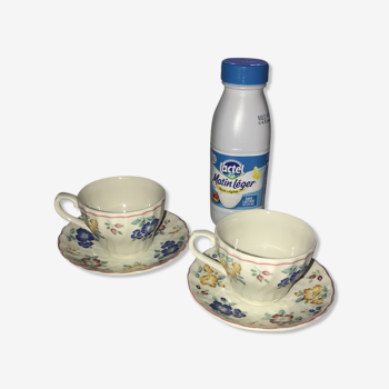 Lot de 2 tasses et soucoupes Churchill