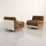 Set of 4 "Orbis" velvet armchairs by Luigi Colani for Colani