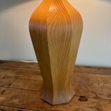 Mid Century Scandinavian pine table lamp 70's design minimalist