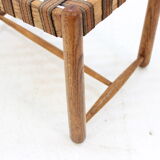 1960 Rare Oak Stool, Czechoslovakia