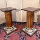 Pair of antique-style columns in solid wood and gilding.
