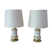 2 lampes à pétrole électrifiées, 19e