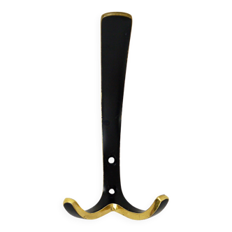 Up to 2 double wall hooks in brass from the mid-century by Herta Baller, Austria, 1950s.