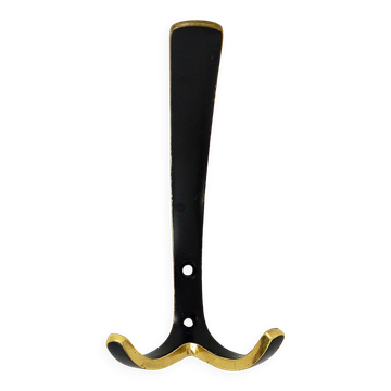 Up to 2 double wall hooks in brass from the mid-century by Herta Baller, Austria, 1950s.