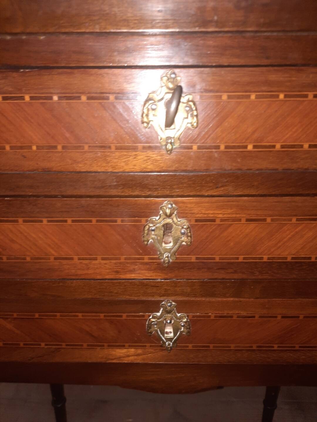 Louis XVI style bedside table from the nineteenth century.