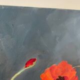 Peinture sur toile bouquet de fleurs dans un vase