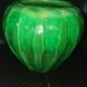 Green ceramic vase with moiré effect, circa 1930