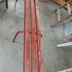 Banc d'école en fer tubulaire et bois 209 cm