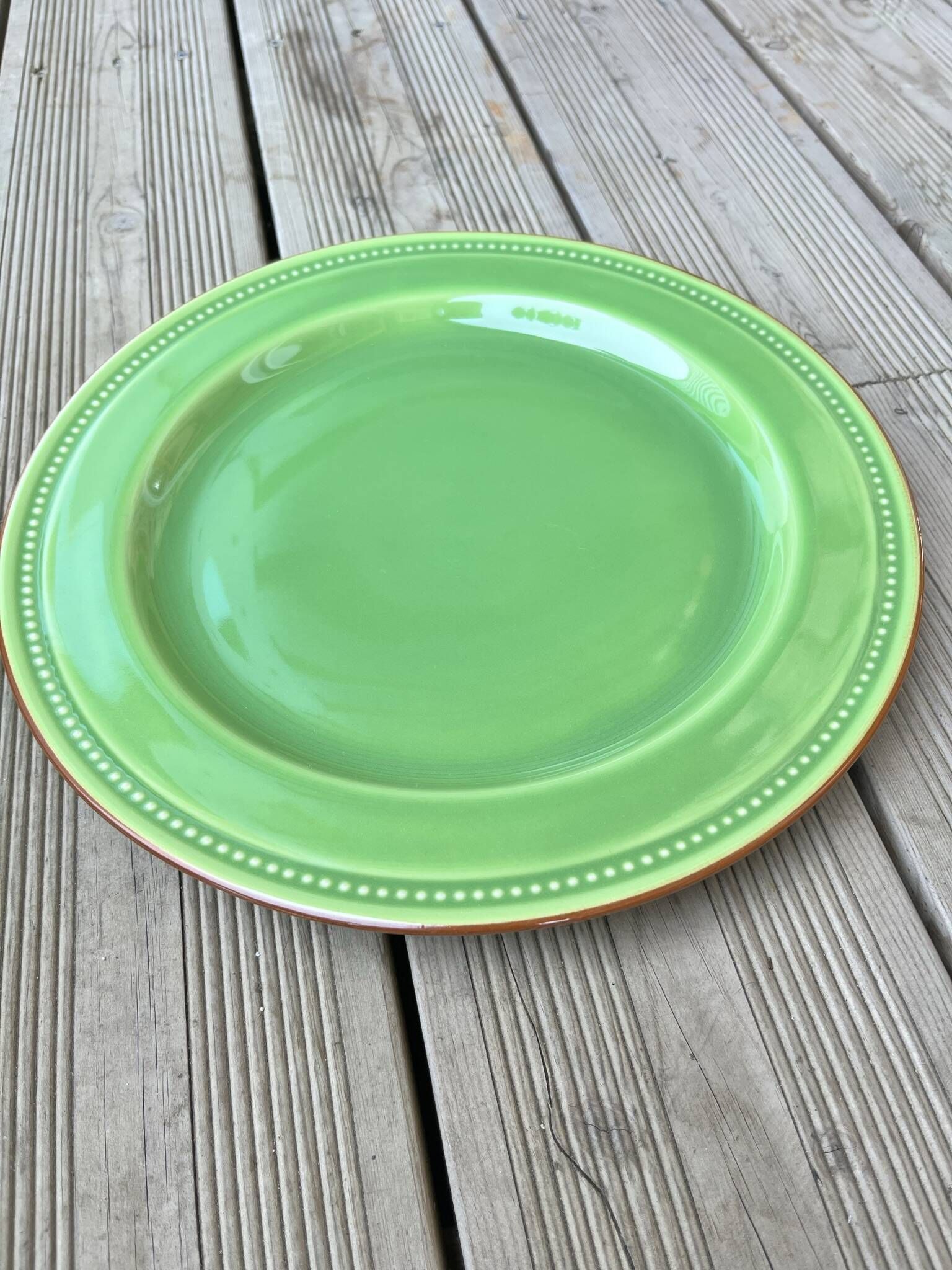 Grande assiette ou plar de présentation céramique verte