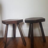 Set of 2 tripod stools