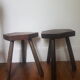 Set of 2 tripod stools