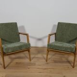 Fauteuils modèle 300-139 de l'usine Swarzędz, années 1960, lot de 2