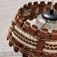 Wooden and wicker hanging decoration