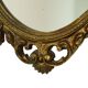 Miroir classique en résine dorée de style rococo baroque 70 cm
