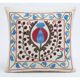 Housse de coussin brodée. Coussin d'accent fait main. Coussin en coton.