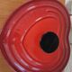 Cocotte Le Creuset . Heart cast iron cherry color.