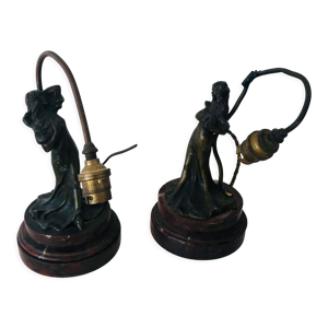 Lot de deux lampes danseuse