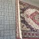 Vintage rug carpet 70s mid century czechoslovakia red 246cm x 360cm