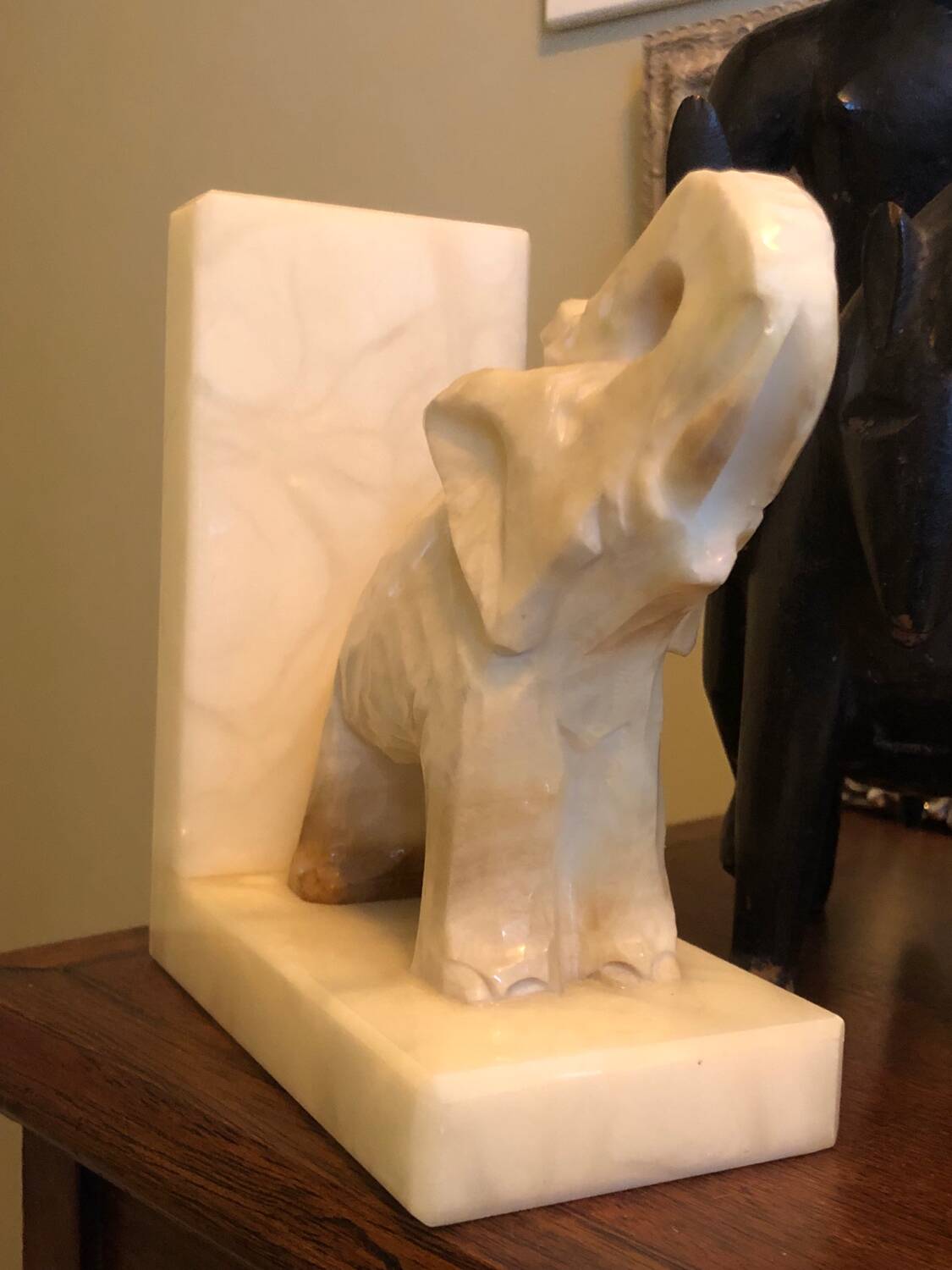 Alabaster bookends