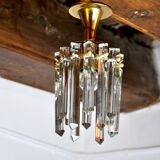 Glass ceiling lamp, kinkeldey, Germany, 1970