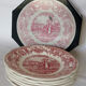 Lot 6 plates with dessert Gien "wedding in the countryside"
