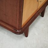 Vintage teak and marble bedside table 1960