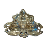 Double bronze inkwell