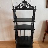 Napoleon III blackened wood music shelf