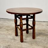 Old round solid wood coffee table