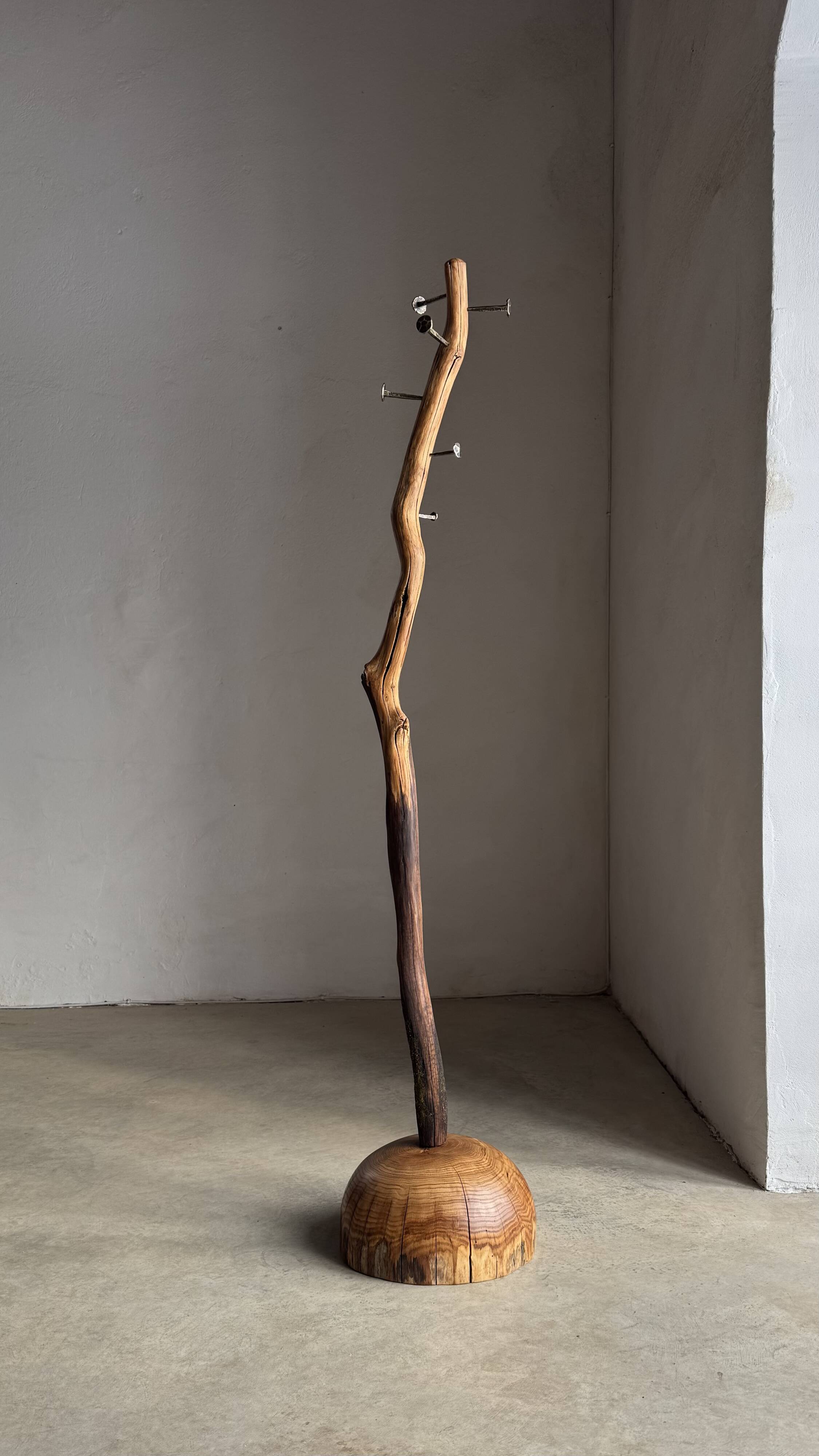 Porte-manteau en bois de chêne