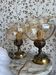 Pair of Italian bedside lamps by Targetti – Amber Glass and Brass