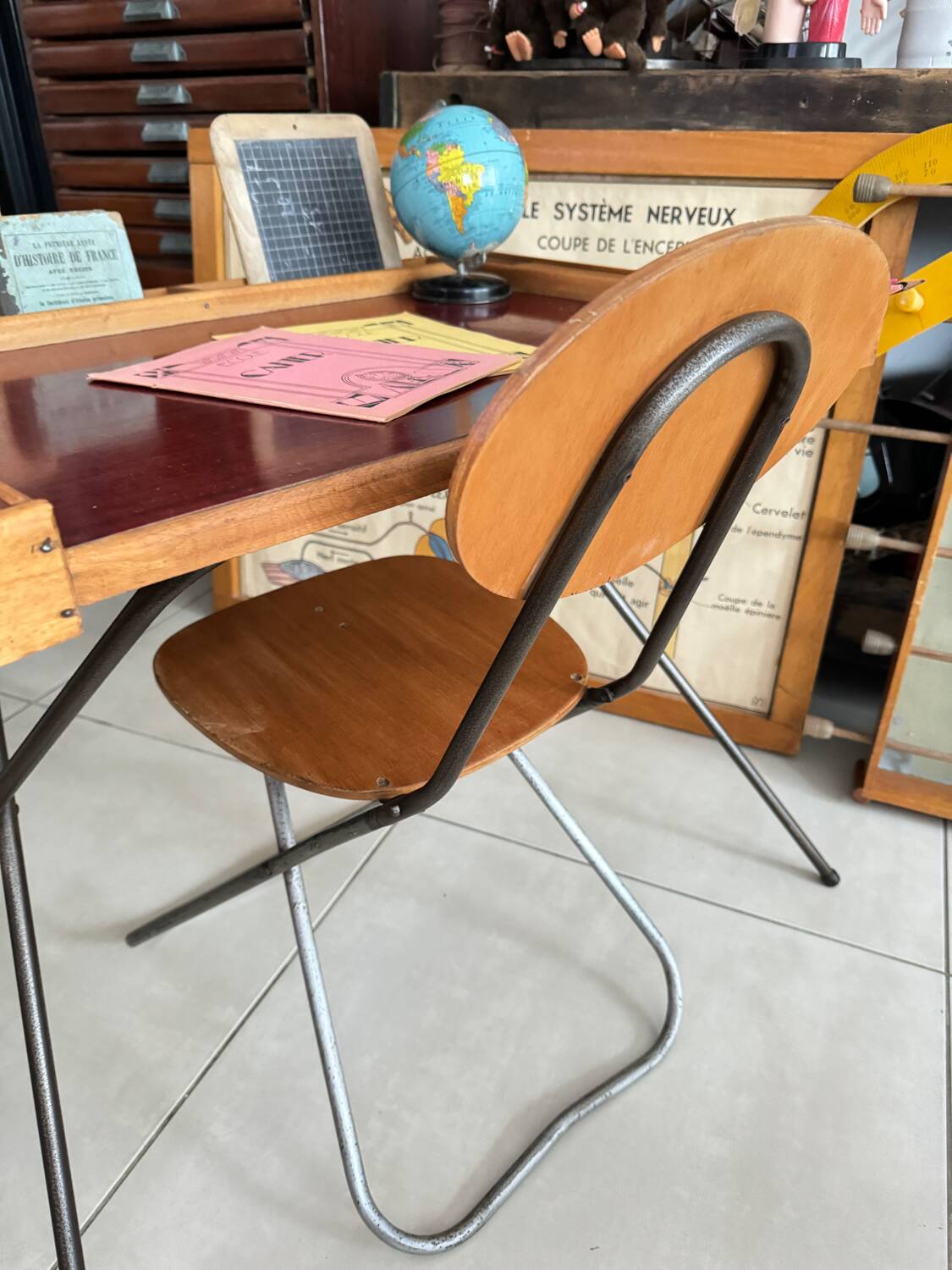 Vintage children's desk and chair set