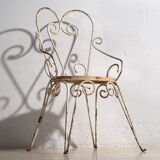 Anciennes chaises de jardin avec accoudoirs (1920). Ensemble de 3 pièces