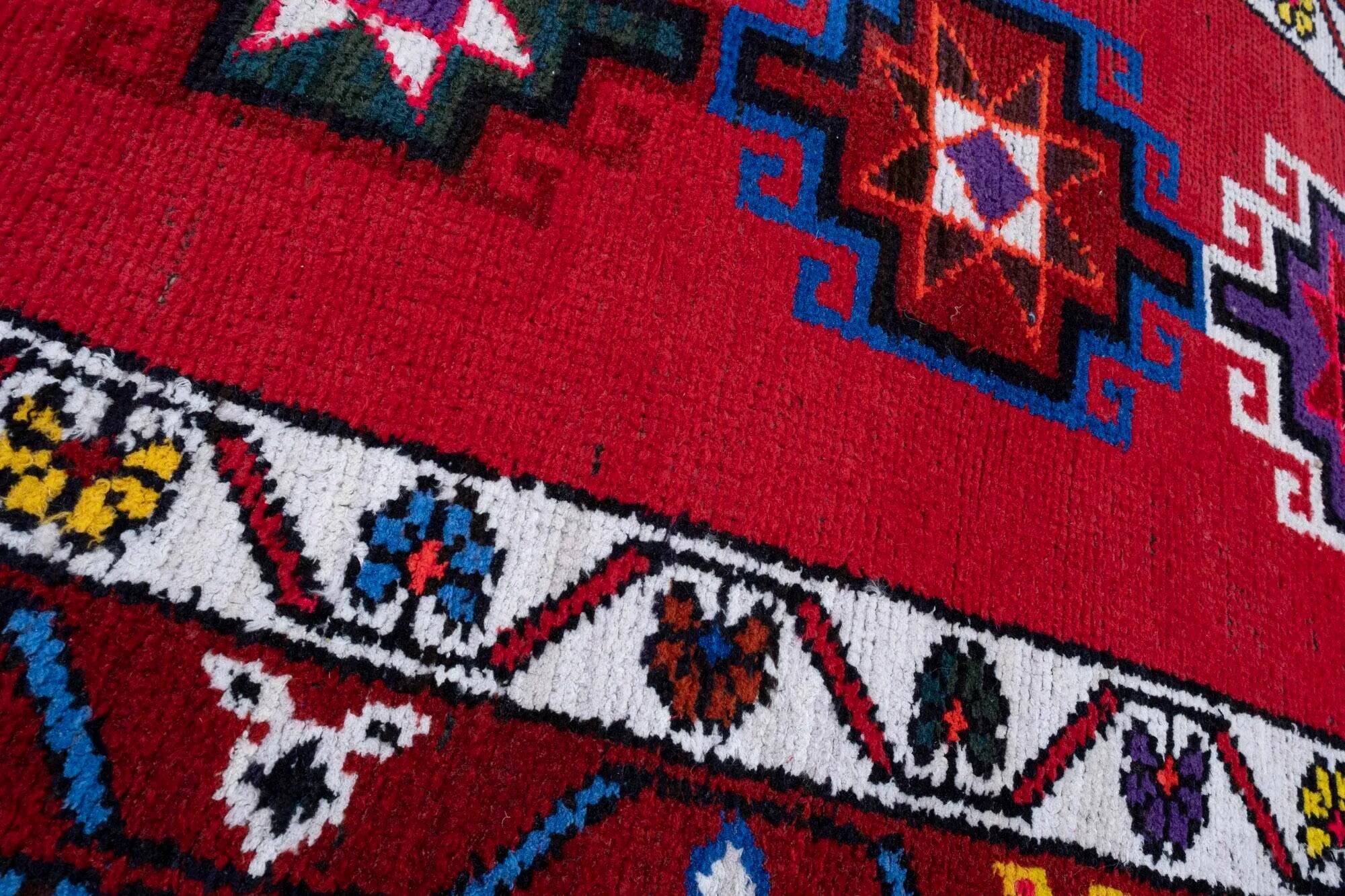 Vintage Turkish hallway rug 77x375 cm