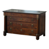 Commode Empire française / Commode, noyer et montures en bronze, XIXe siècle