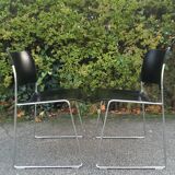 Set of 6 David Rowland Black Chairs 40/4