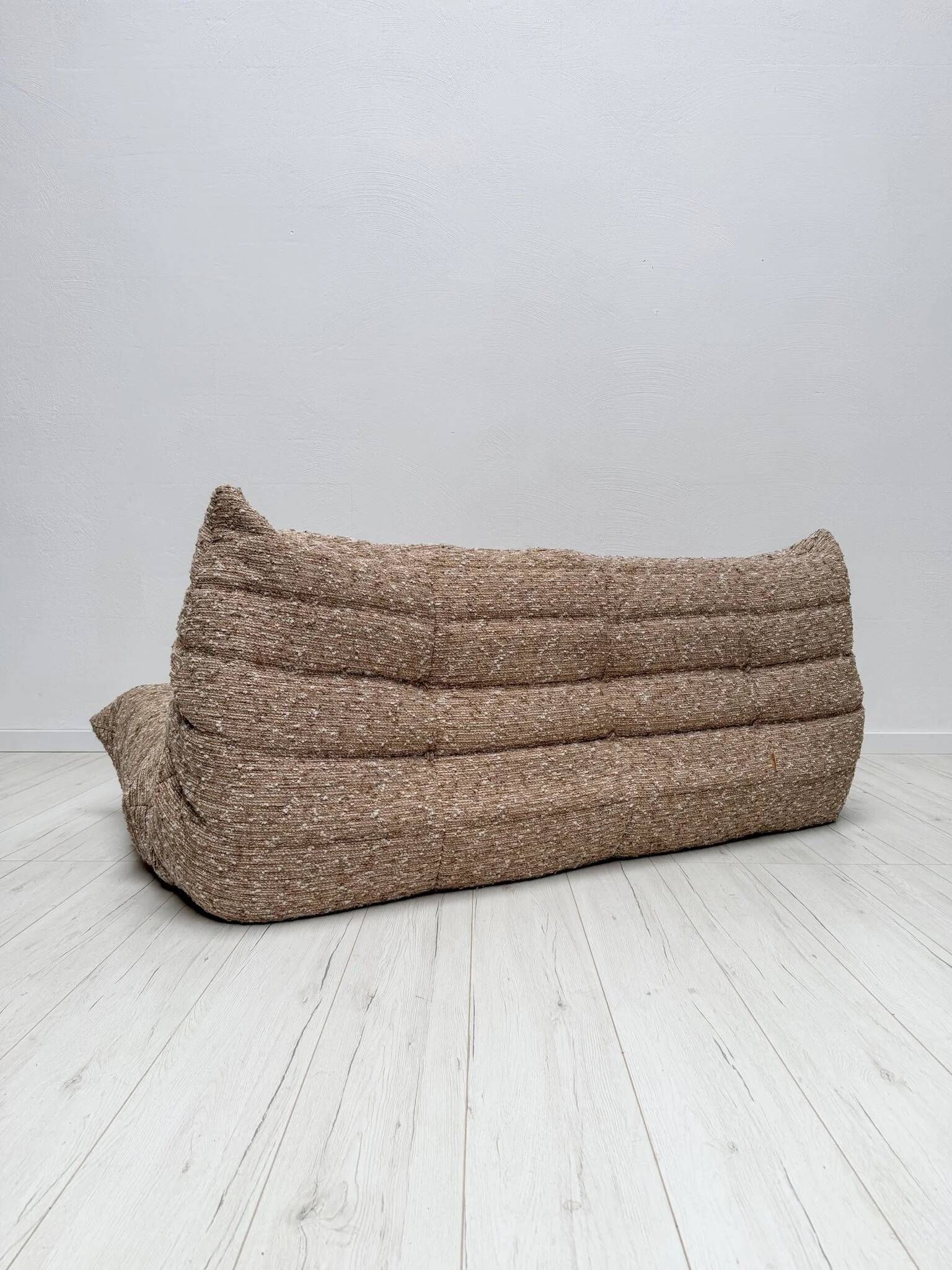 Vintage Original Bouclé Togo 3-Seater by Michel Ducaroy for Ligne Roset