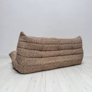 Vintage Original Bouclé Togo 3-Seater by Michel Ducaroy for Ligne Roset