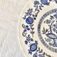 English hollow plates blue flowers