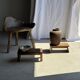 Small low bench in old teak from Indonesia H16 L39